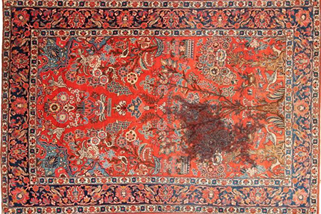 محلول های مناسب پاک کردن لکه های فرش پاک کردن انواع لکه روی فرش, انواع لکه روی فرش, تمیز کردن انواع لکه روی فرش