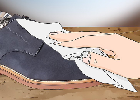 اصول تمیز کردن لکه کفش های جیر,آموزش مرحله ای تمیز کردن کفش جیر