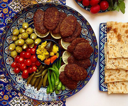 تزیین کردن کتلت و کباب شامی, روش های تزیین کتلت و کباب شامی
