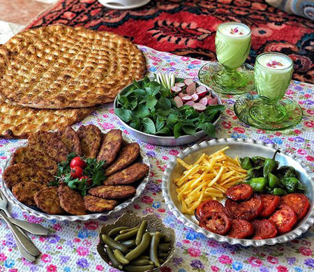 روش تزیین کتلت و کباب شامی, تزیین کباب شامی