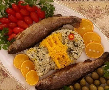 سبزی پلو با ماهی, تزیینات سبزی پلو با ماهی