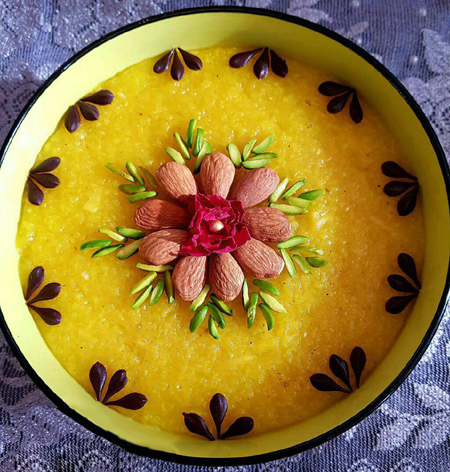 تزیینات شله زرد افطار, تزیینات مجلسی شله زرد