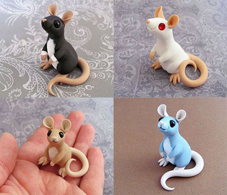 آموزش تصویری ساخت موش با خمیر, درست کردن موش خمیری