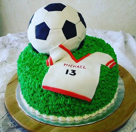کیک تولد با تم فوتبال,عکس های کیک فوتبالی