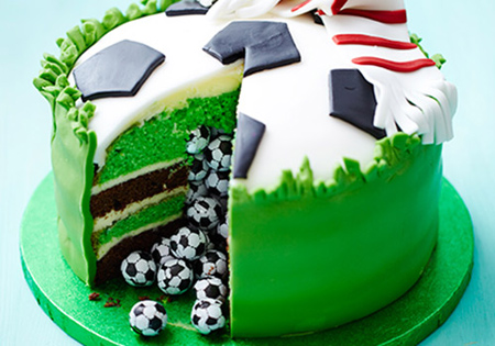 کیک فوتبال مخصوص تولد,کیک تولد