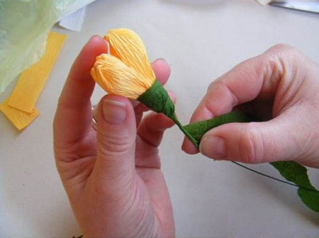 ساخت گل با کاغذ کشی,آموزش گلسازی