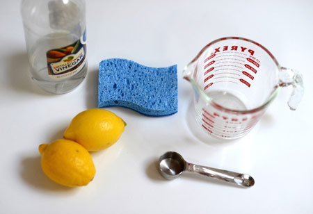 تمیز کردن مایکروفر با بخار آب,تمیزکاری با لیمو و سرکه