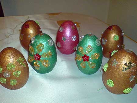 عکس تخم مرغ تزیین شده نوروز,تخم مرغ رنگارنگ عید