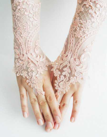 دستکش عروس با ساتن و تور, جدیدترین مدل دستکش عروس