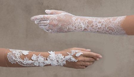 دستکش با گیپور عروس, دستکش ست لباس عروس