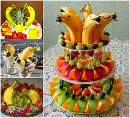ایده هایی زیبا برای جشن تولد, مدل تزیین میوه و خوراکی های جشن تولد