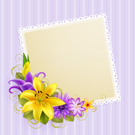 کارت پستال های دست ساز با گل,کارت پستال گل