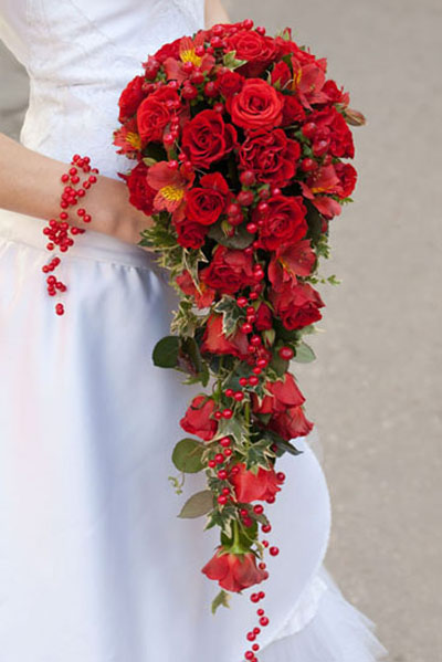 دسته گل آبشاری , دسته گل عروس 2013