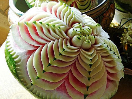 حکاکی روی هندوانه, زیباترین تزیینات هندوانه