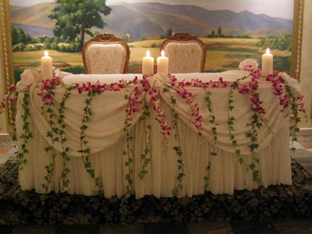 میز شام عروس و داماد, تزیین میز شام عروس و داماد