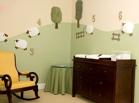 تزیین اتاق نوزاد,تزئین دیوار اتاق نوزاد