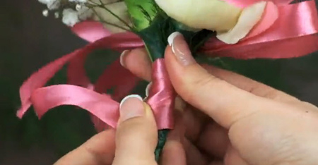 آموزش ساخت دسته گل, نحوه ی درست کردن دسته گل عروس