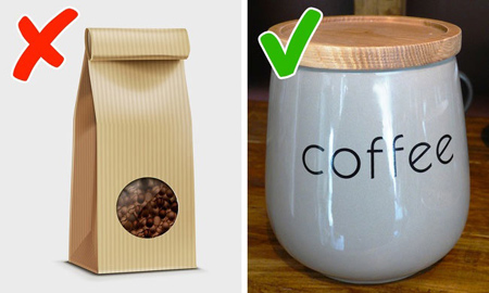 راهنمای خرید قهوه, اشتباهاتی برای تهیه قهوه