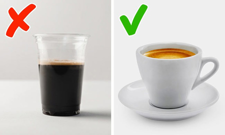 فنجان مناسب قهوه,آب لازم برای قهوه