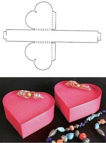 ساخت باکس هدیه به شکل قلب, مدل باکس های قلبی