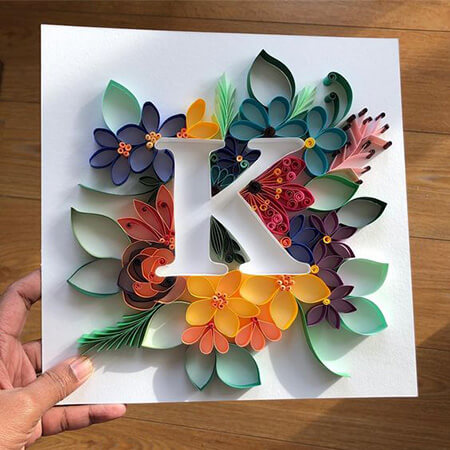 تزیینات حرف k, طراحی حرف k