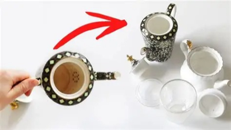 رفع لکه چای از قوری, تمیز کردن فنجان چای