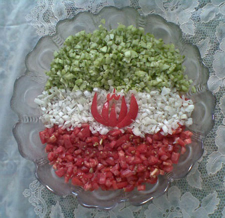 تزیین سالاد شیرازی مجلسی,تزیین سالاد شیرازی,عکس تزیین سالاد شیرازی