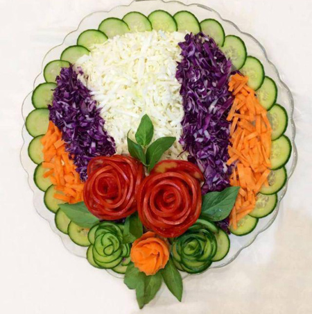 مدل های تزیین سالاد, تزیین سالاد فصل برای مجلسی