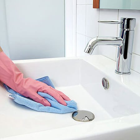 راهنمای شستن روشویی و دستشویی,شستشوی مرحله ای دستشویی