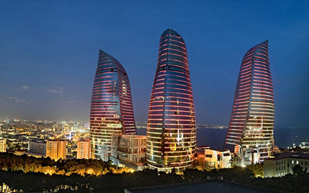 باکو,مسیر سفر به شهر باکو,جاهای دیدنی باکو