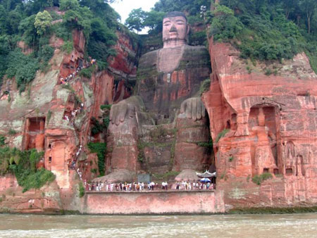 مجسمه بودای بزرگ در چین,مکانهای دیدنی چین,مجسمه بزرگ بودا درکوه داگوانگ مینگ