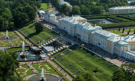 کاخ پترهوف,کاخ پترهوف در روسیه, باغ پترهوف