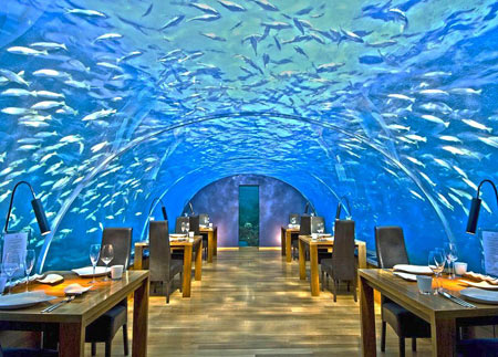 رستوران,رستوران های زیر آب,رستوران زیر آبیِ ایتها