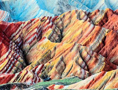 صخره های رنگی, کوههای رنگی در چین, صخره های Danxia در چین