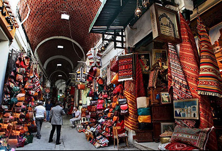 بازار تونس,مکانهای تفریحی تونس,جاذبه های گردشگری تونس