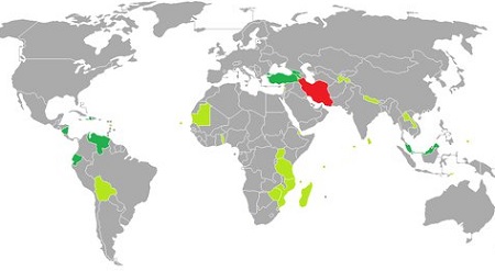 کشورهای بدون ویزا برای ایران، لیست کشورهای بدون ویزا برای ایرانیان
