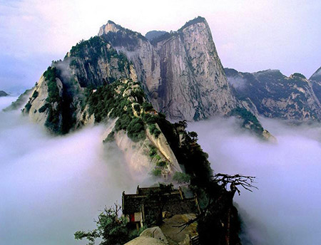 کوه هوآشان,کوه هوآشان کجاست,کوه هوآشان از جاذبه های دیدنی چین