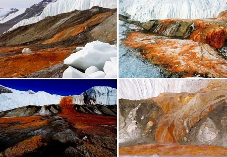 عکس های یخچال طبیعی تیلور, آبشاری به رنگ خون در قطب جنوب, یخچال تیلور