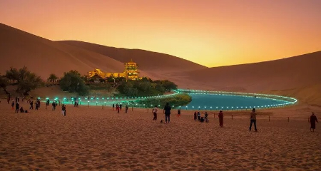 سفر به دونهوانگ, شترسواری در بیابان گبی