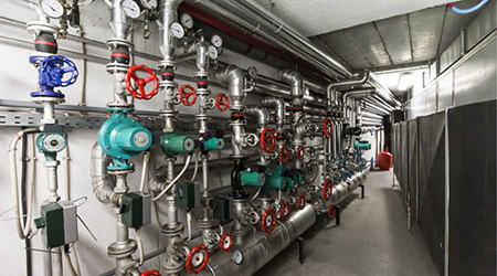 تاسیسات گرمایشی, سیستم های گرمایشی, موتورخانه و دیگ بخار یکی از تاسیسات گرمایشی