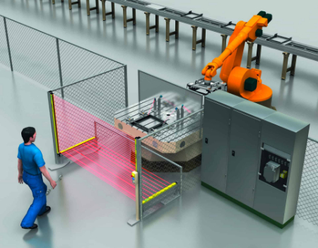 پرده نوری ایمنی, فاصله ایمنی پرده نوری