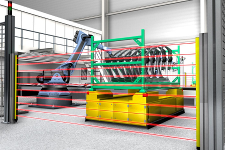 پرده نوری ایمنی, فاصله ایمنی پرده نوری