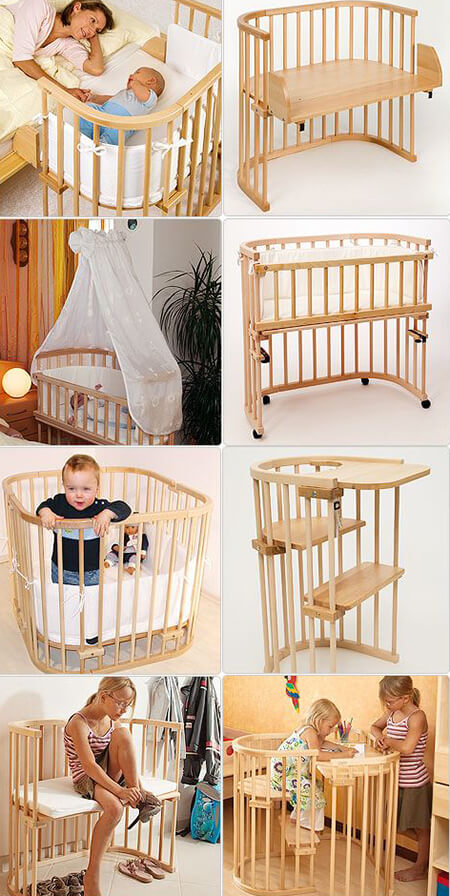 مدل های تخت کنار مادر,تخت نوزاد کنار تخت مادر,ایده هایی برای تخت نوزاد کنار تخت مادر