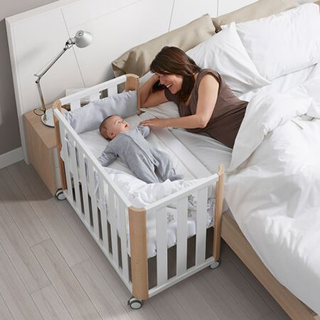ایده هایی برای تخت کنار مادر، تزیین تخت کنار مادر، طراحی تخت نوزاد کنار تخت