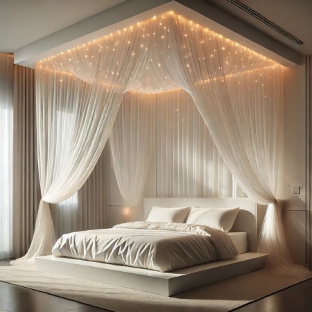 پرده دور تخت خواب پرده دور تختخواب