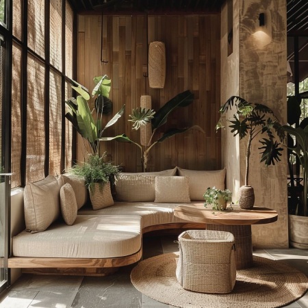 تصاویر طراحی بیوفیلیک داخلی