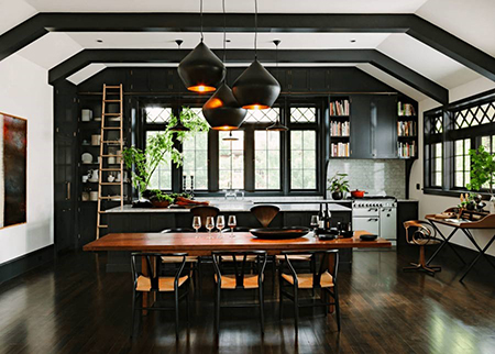 استفاده از کابینت مشکی, کابینت مشکی آشپزخانه, کابینت مشکی