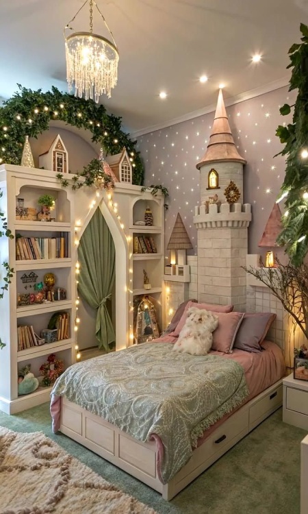 ایده هایی برای چیدمان اتاق کودک با تم فانتزی
