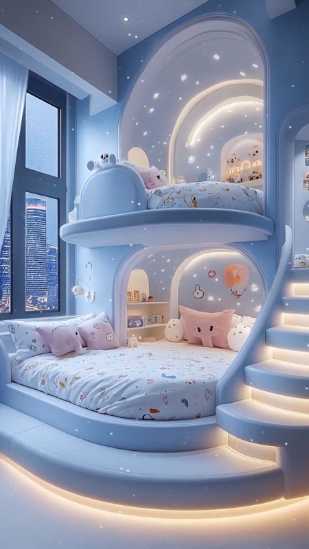 دکوراسیون و چیدمان اتاق کودک با تم فانتزی