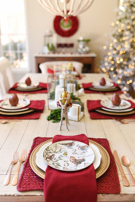 چیدمان میز غذاخوری,میز غذاخوری در کریسمس